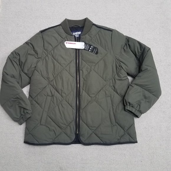 lands end quilted thermoplume insulated coat